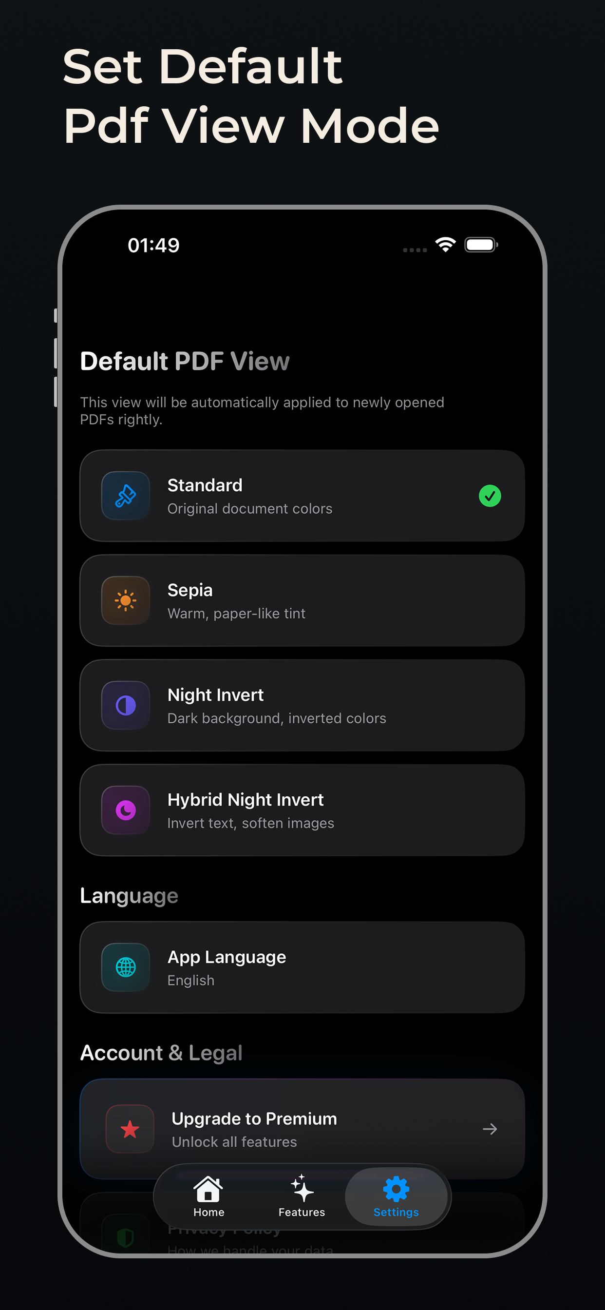 Dark PDF Reader - Night Mode