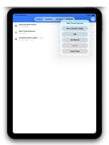 Money Budget Sync-Team Expense iPad screenshot