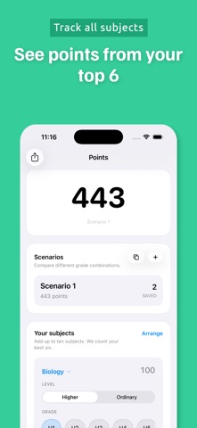 Leaving Cert Points - LCPoints iPhone screenshot