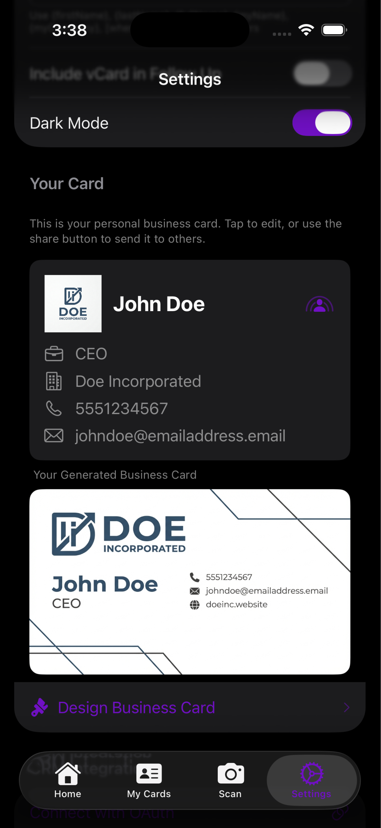 Arc Business Card Scanner screenshot 10