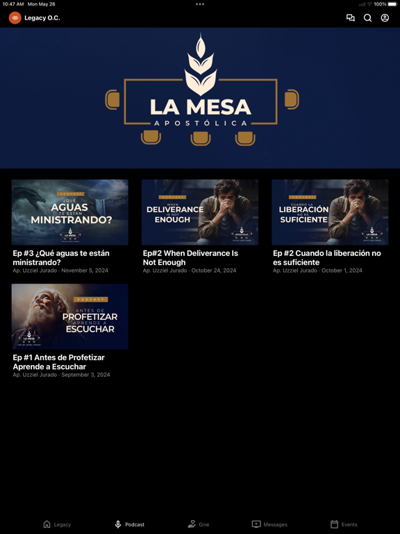 Legacy Church of Orange County iPad screenshot 2 - Education app