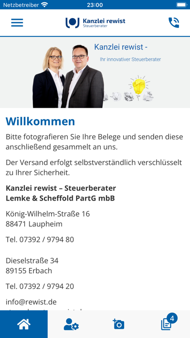 Screenshot #1 pour Kanzlei rewist – Steuerberater