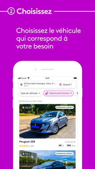 Capture d'écran de Getaround - Location Voiture sur iPhone 3