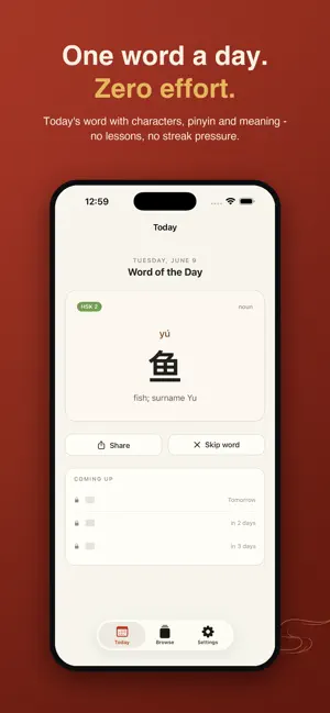 Daily Chinese: HSK Lockscreen screenshot 2