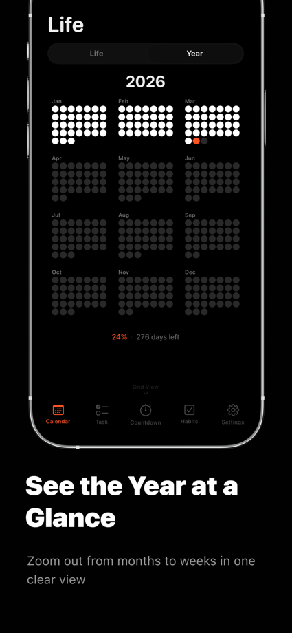 The Life Calendar Wallpaper App Store screenshot 2