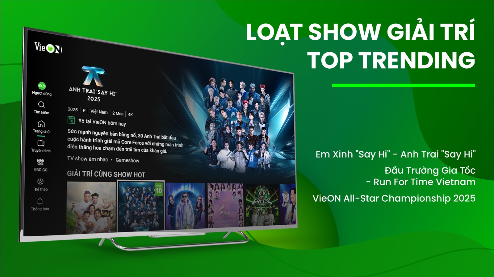 VieON - Dramas,Show,TV apple_tv screenshot 3