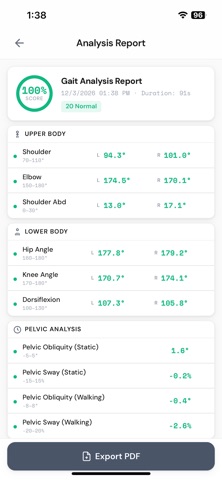 Gait Analysis Vision screenshot