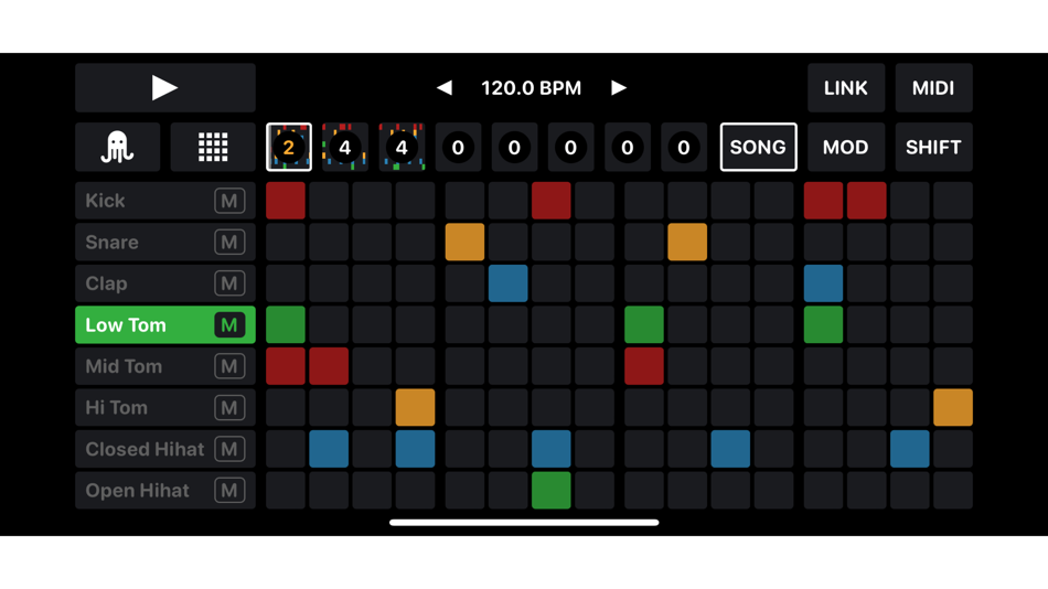 #7. OCTACHRON MIDI Drum Sequencer (iOS) 由: Markus Teufel