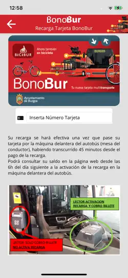 Captura de pantalla de BonoBur en iPhone 3