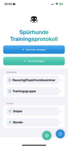 Spürhunde-Trainingsprotokoll screenshot