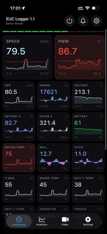 EUC Logger iPhone screenshot