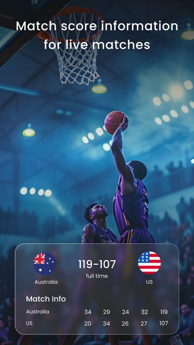 Live Basketball TV Match Score Screenshot