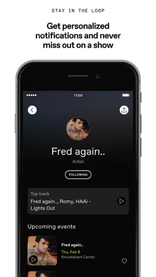 DICE: Live Shows iPhone Screenshot 3