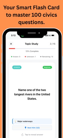 US Citizenship Test 2026 App iPhone screenshot