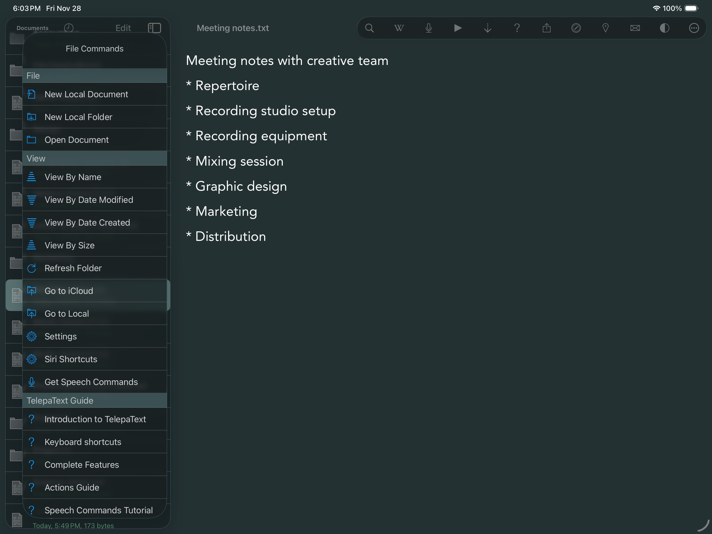 TelepaText - editor, speech screenshot 18