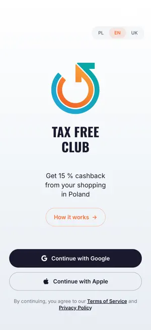 Tax Free Club screenshot 1