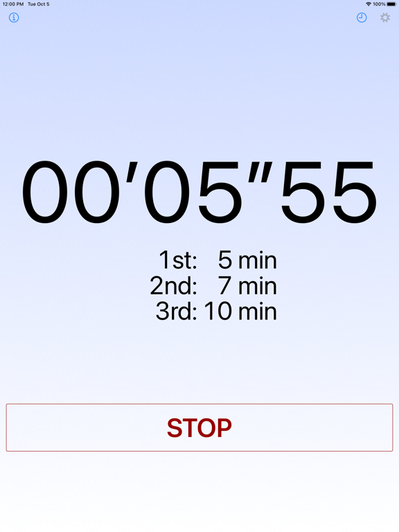 Voice Over Stopwatch iPad screenshot