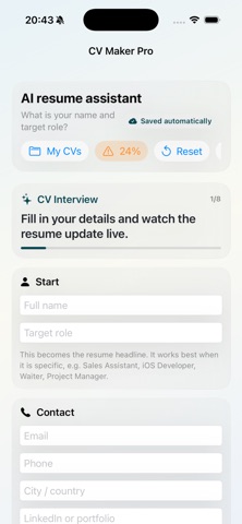 CV Pro Maker screenshot