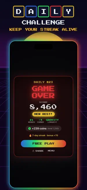 GraviWords: Word Drop Puzzle screenshot 4