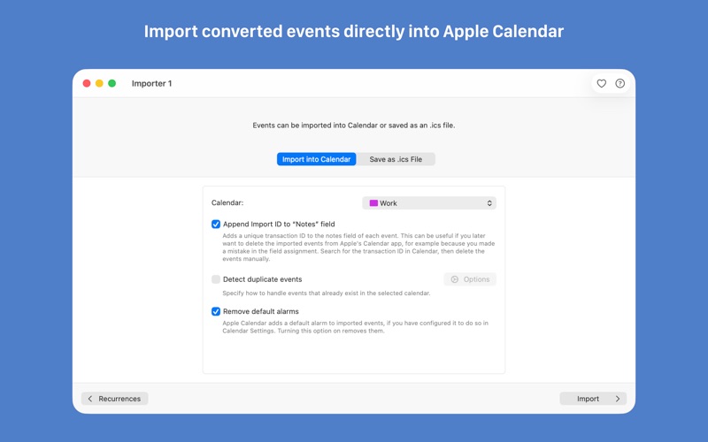 Importer for Calendar: CSV,ICS Screenshot 5 of 7