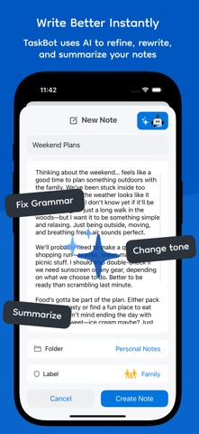 TaskBot AI Assistant screenshot