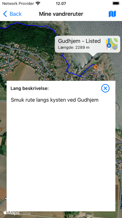 Mine vandreruter Screenshot