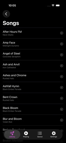 SonicVibe Music Player iPhone screenshot