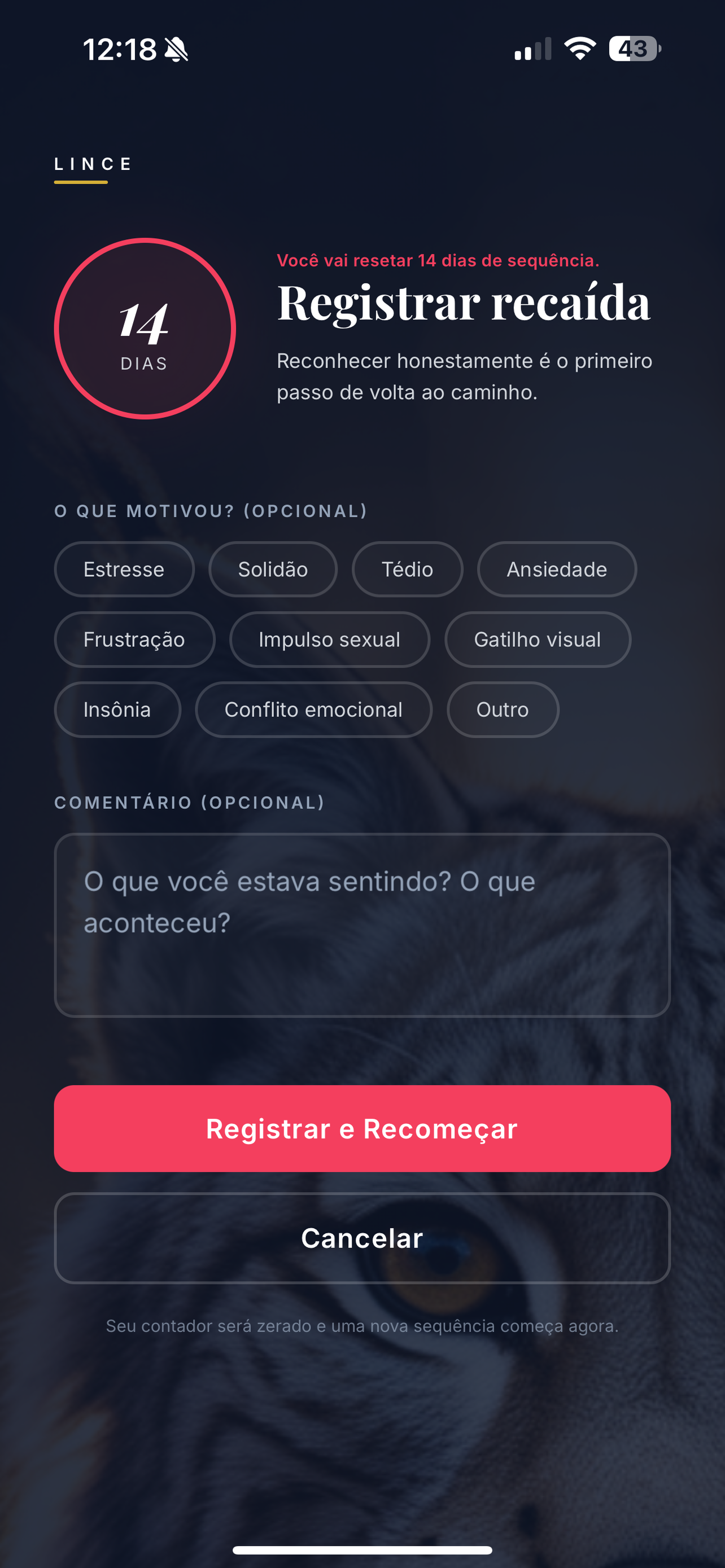 Lince: Controle de Hábitos