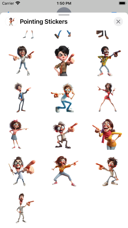 #3. Pointing Stickers (iOS) Podle: Paul Scott