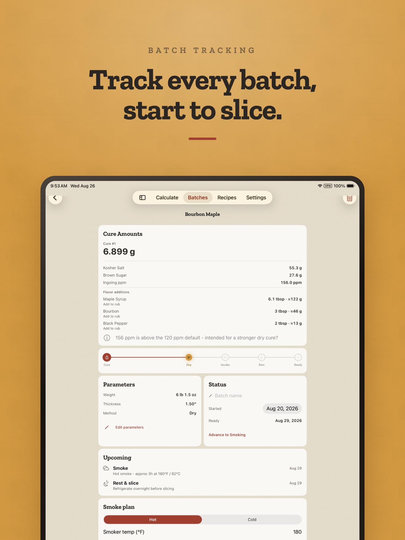 Screenshot 8 of BatchSmith: Bacon Curing