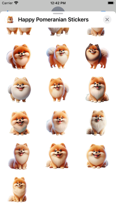 Screenshot 3 of Happy Pomeranian Stickers App