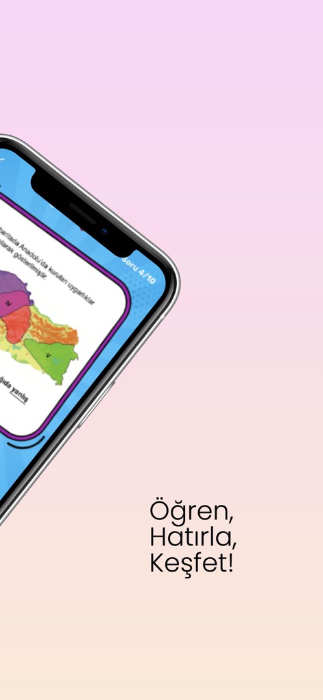 Türkiye ve Dünya Haritaları - Experience the "Test Modu" with its geographical quiz questions and map-based answer options, encouraging active recall and learning.