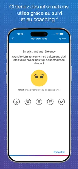 Capture d'écran de MyAir™ By Resmed EMEA sur iPhone 5