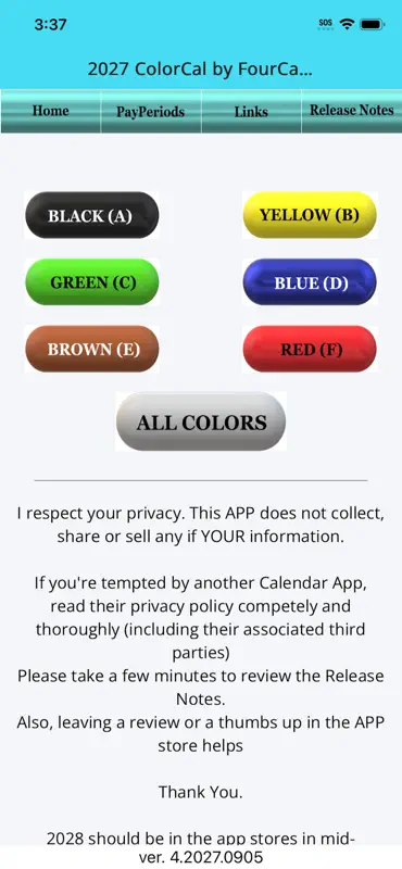 2027 USPS ColorCal NALC screenshot 2 of 2