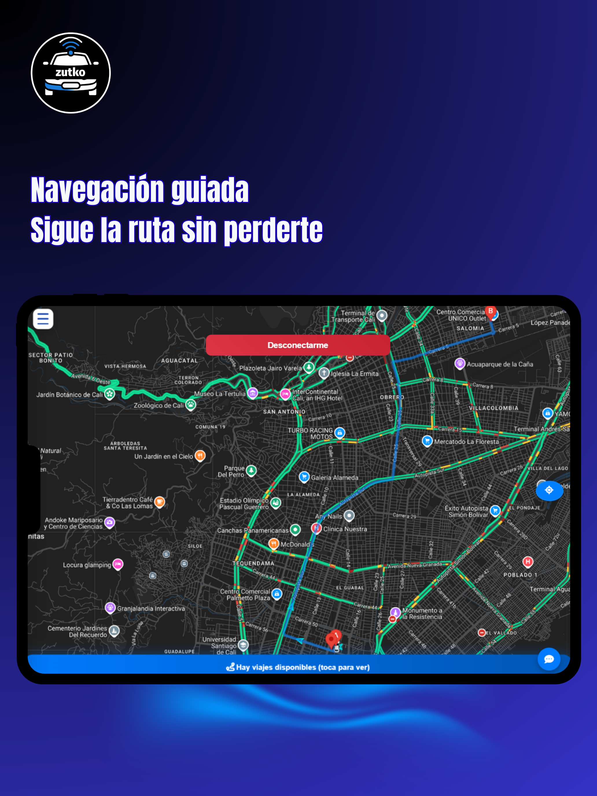 Zutko Conductor: Recibe viajes