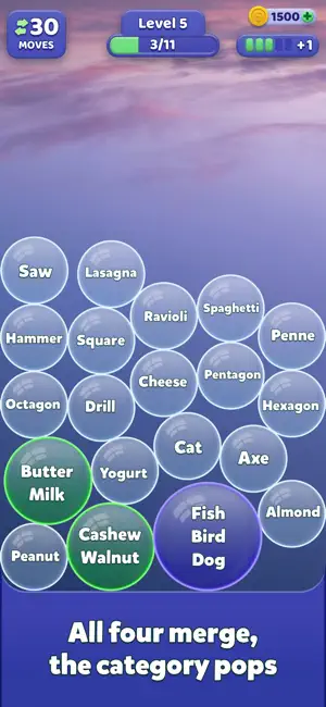 Word Merge - Bubble Puzzle screenshot 3