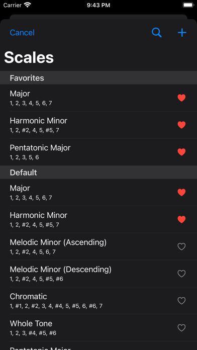 Instrument Scales Screenshot