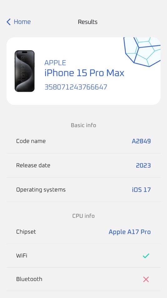 #3. IMEI Info Checker (iOS) 由: Dawid Winczewski