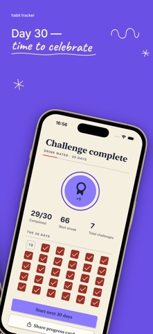 Habit Tracker: 30Day Challenge iPhone screenshot