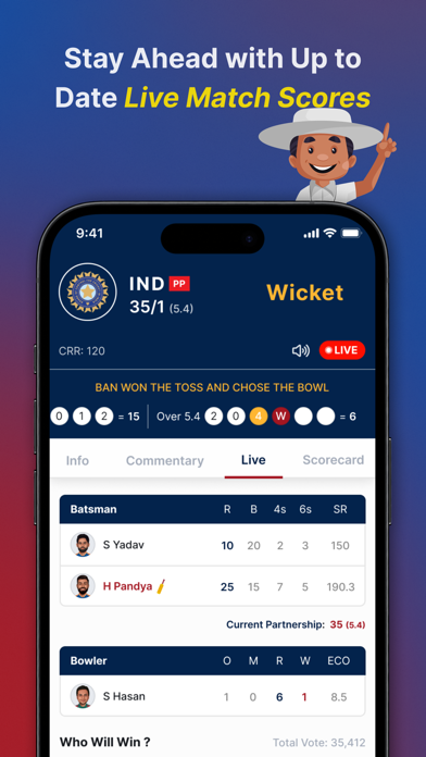 CrickEdge: Live Cricket Scores Screenshot