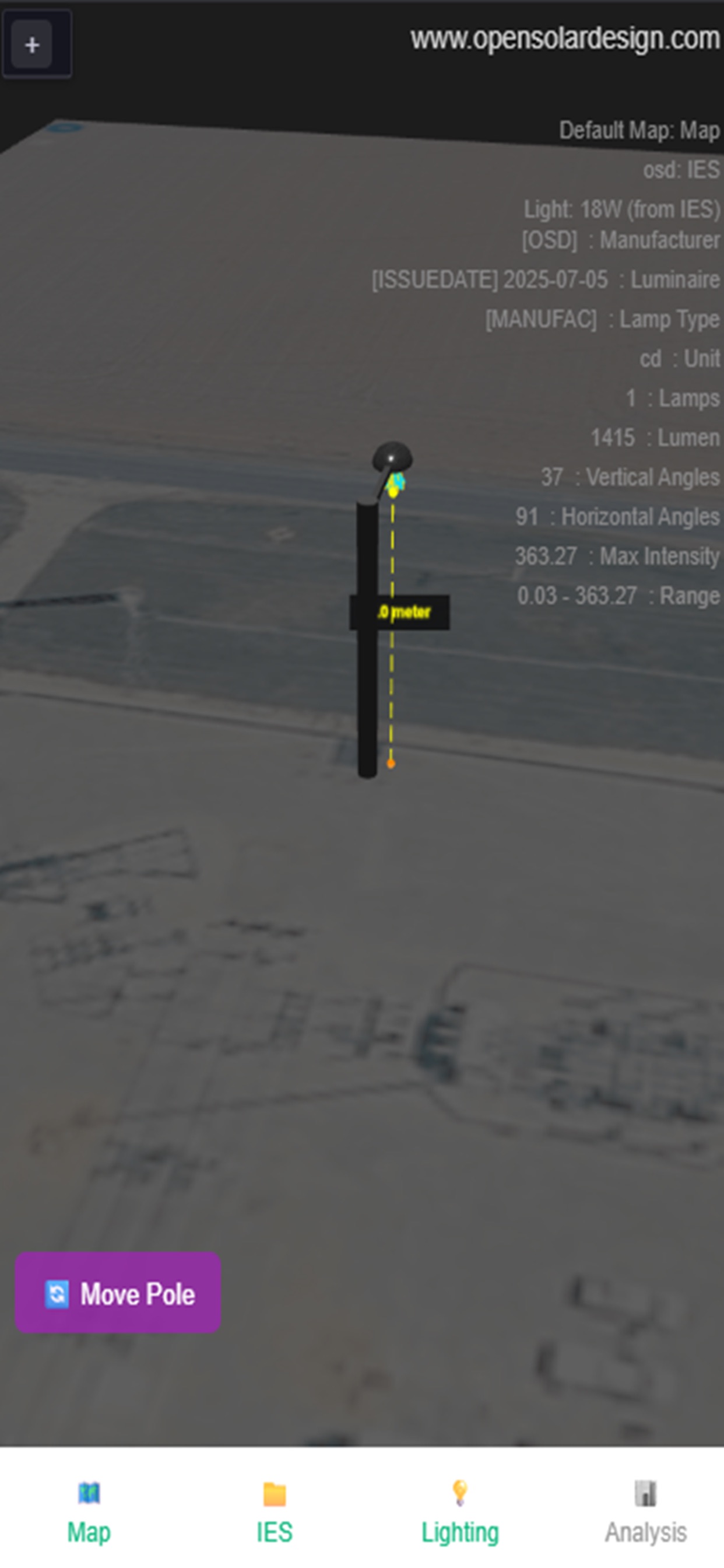 Screenshot 1 of Lighting Simulation