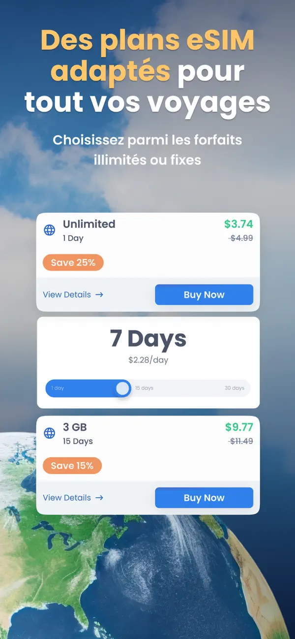 Screenshot #3 pour eSIM For Global Travel:GigSky
