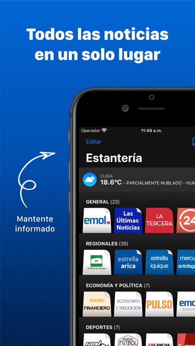 Screenshot #1 pour Periódicos Chilenos