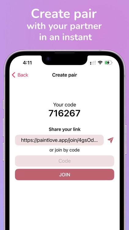 Paint Love - widget for couple