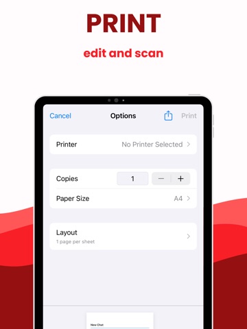 Write on PDF: Print to PDF iPad screenshot