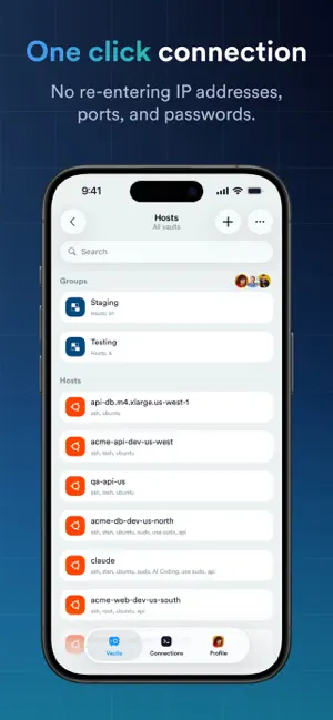 Termius - Modern SSH Client iPhone screenshot 1