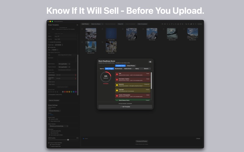 PhotoMetaPro — Batch Metadata iPhone screenshot