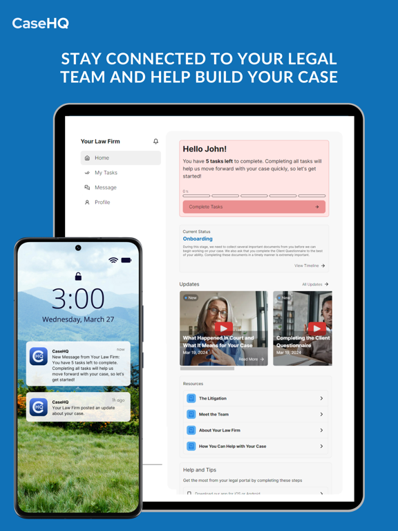 CaseHQ iPad screenshot 1 - Productivity app