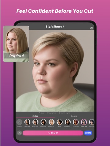 StyleShare: Hair Color Changer iPad screenshot