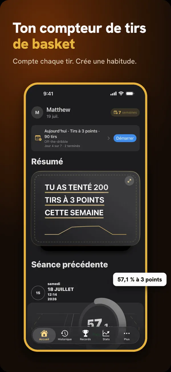 Screenshot #1 pour Tally Hoops - Stats de Basket